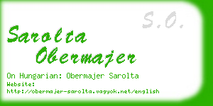 sarolta obermajer business card